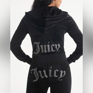 Juicy Couture OG Bling Womens Zip-Up Tracksuit Set